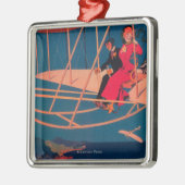 Poster voor luchtvaartsport metalen ornament (Links)