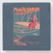 Poster voor luchtvaartsport stenen onderzetter (Voorkant)