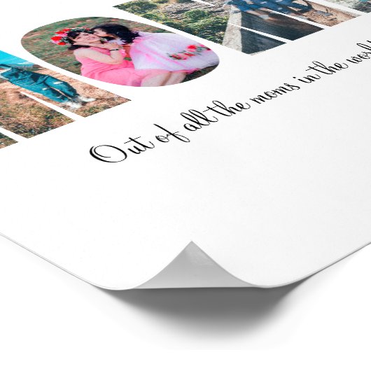 Poster voor mammie fotocollage (Hoek)