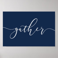 Poster voor marinesleutel Blue Kitchen Dining Room