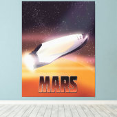 Poster voor Mars-ruimte Canvas Afdruk (Insitu (Houten vloer))