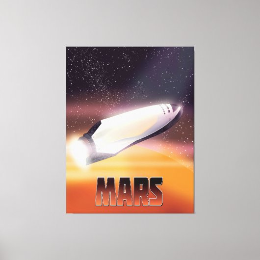 Poster voor Mars-ruimte Canvas Afdruk (Voorkant)