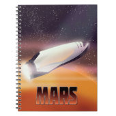 Poster voor Mars-ruimte Notitieboek (Voorkant)