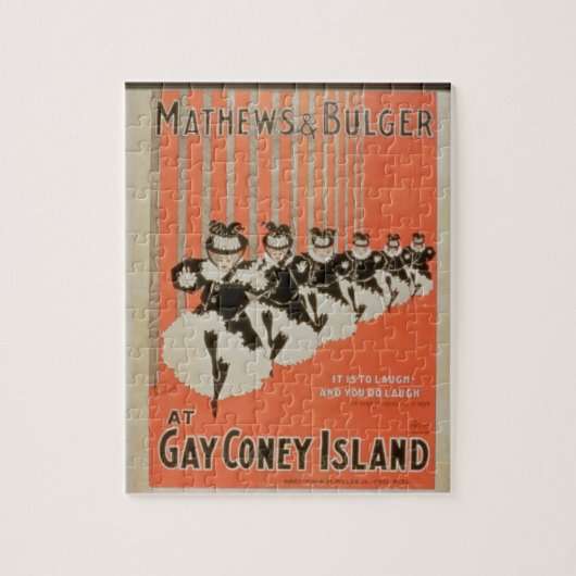Poster voor 'Mathews & Bulger' op Gay Coney Island Legpuzzel (Verticaal)