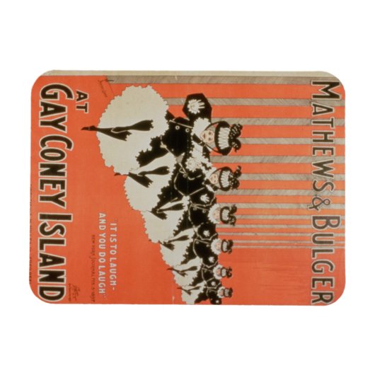 Poster voor 'Mathews & Bulger' op Gay Coney Island Magneet (Horizontaal)