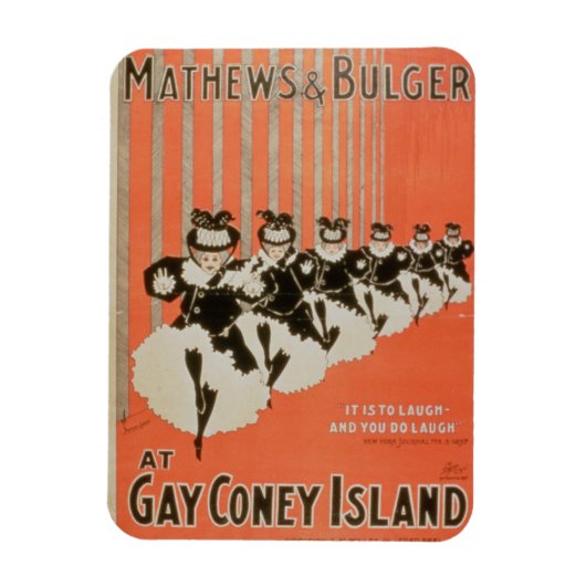 Poster voor 'Mathews & Bulger' op Gay Coney Island Magneet (Verticaal)