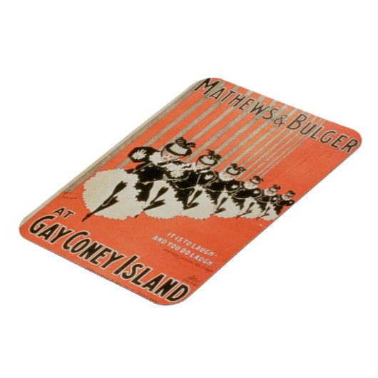 Poster voor 'Mathews & Bulger' op Gay Coney Island Magneet (Linkerzijde)