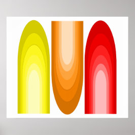 Poster voor moderne, geïnspireerde kunst uit het m