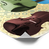 Poster voor multiverkleurd vioolbehangselpapier (Hoek)