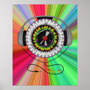 Poster voor muziek in het leven