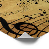 Poster voor muzieknotitie (Hoek)