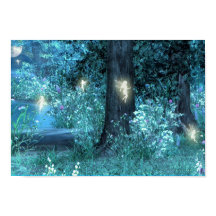 Poster voor nachtvluchten met magische sproeiers