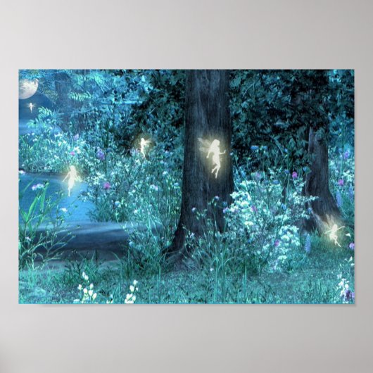 Poster voor nachtvluchten met magische sproeiers (Voorkant)