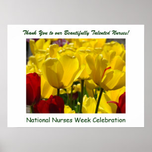 Poster voor Nationale Verpleegstersweek Tulpen