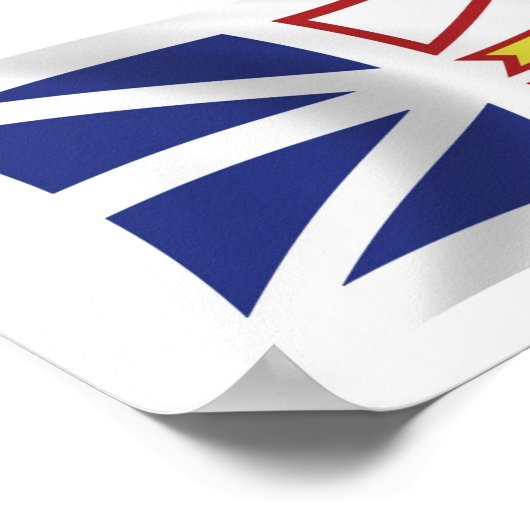 Poster voor Newfoundland en Labrador Flag (Hoek)