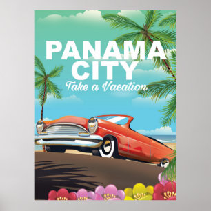 poster voor oldtimers in panama