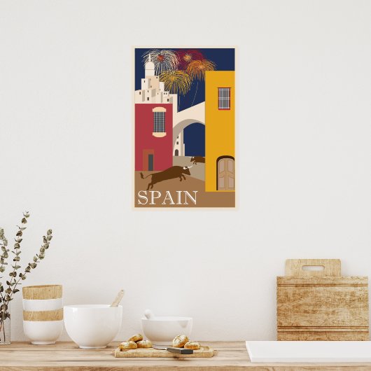 Poster voor oldtimers in Spanje (Keuken)