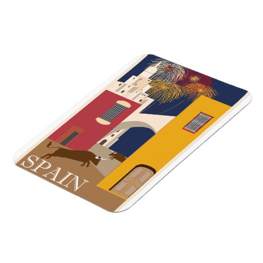 Poster voor oldtimers in Spanje Magneet (Linkerzijde)