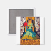poster voor oldtimers sevilla spanje magneet (Voorkant / Achterkant)