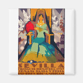 poster voor oldtimers sevilla spanje magneet (Voorkant)