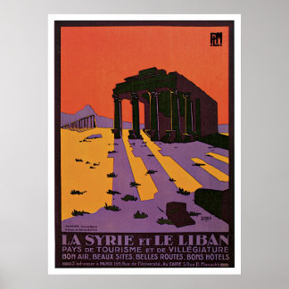Poster voor oldtimers van La Syrie en Le Liban