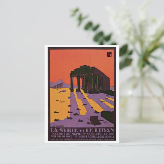Poster voor oldtimers van La Syrie en Le Liban Briefkaart (Staand voorkant)