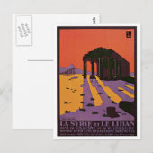 Poster voor oldtimers van La Syrie en Le Liban Briefkaart (Voorkant / Achterkant)