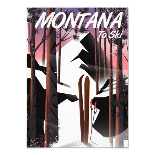 Poster voor oldtimers van Montana Ski (Voorkant)