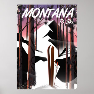 Poster voor oldtimers van Montana Ski