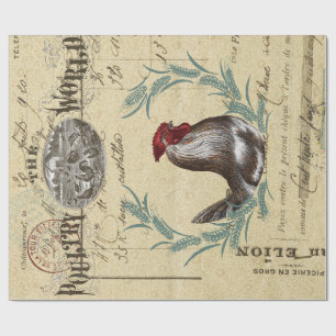 Poster voor ontkoppeling van pluimveehouderij in d cadeaupapier