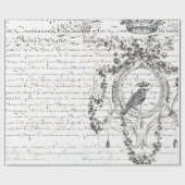 Poster voor ontkoppeling van vogelscript cadeaupapier (Vlak)