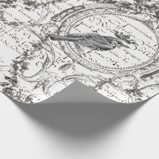 Poster voor ontkoppeling van vogelscript cadeaupapier (Hoek)