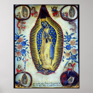 Poster voor onze dame van Guadalupe en apparaten