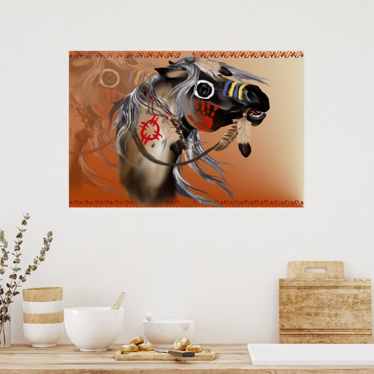 Poster voor oorlogspaarden (Keuken)