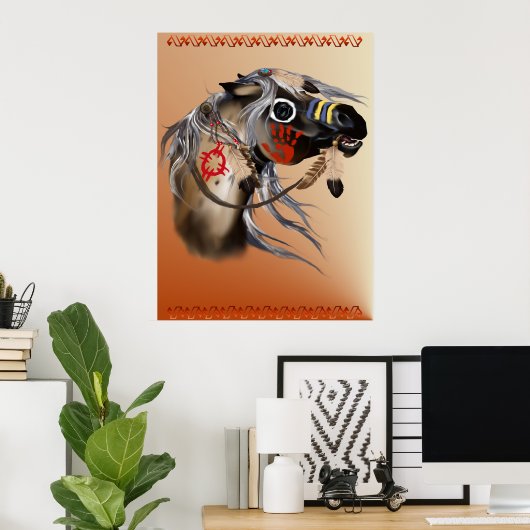 Poster voor oorlogspaarden (Thuiskantoor)