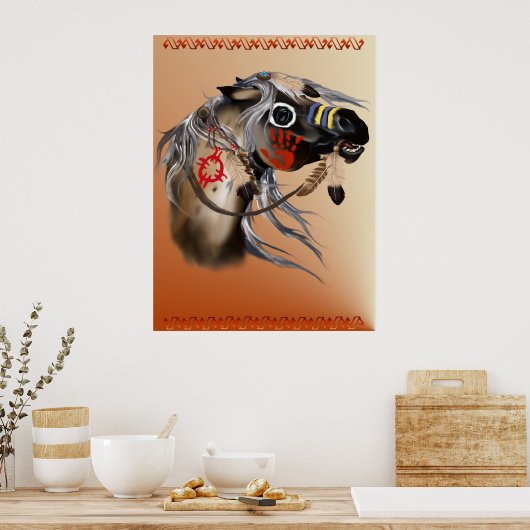 Poster voor oorlogspaarden (Keuken)