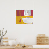  Poster voor Oorspronkelijke aftekening van Bath a (Keuken)