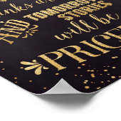 Poster voor open bruiloft zwart/goud (Hoek)