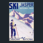 Poster voor open slippers<br><div class="desc">Jasper National Park,  Canada - Woman Posing Open Slopes Poster - Jasper National Park,  Canada was created in 1950. This image depicts scenes from Jasper National Park,  Canada.</div>