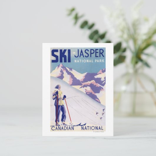 Poster voor open slippers briefkaart (Staand voorkant)