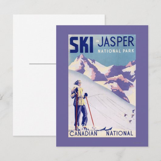 Poster voor open slippers briefkaart (Voorkant / Achterkant)