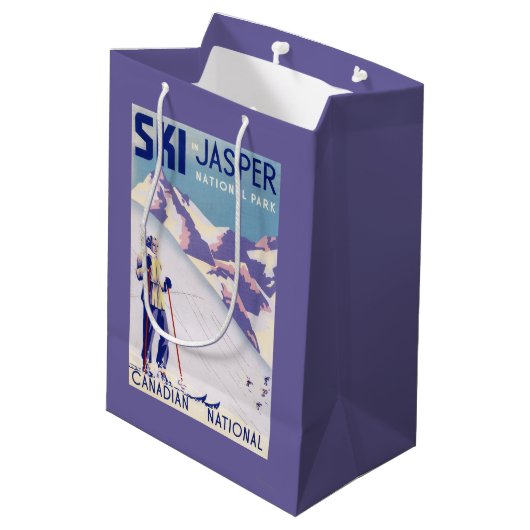 Poster voor open slippers medium cadeauzakje (Achterkant Gekanteld)