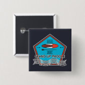 Poster voor opstand-peddel vierkante button 5,1 cm (Voorkant /achterkant)