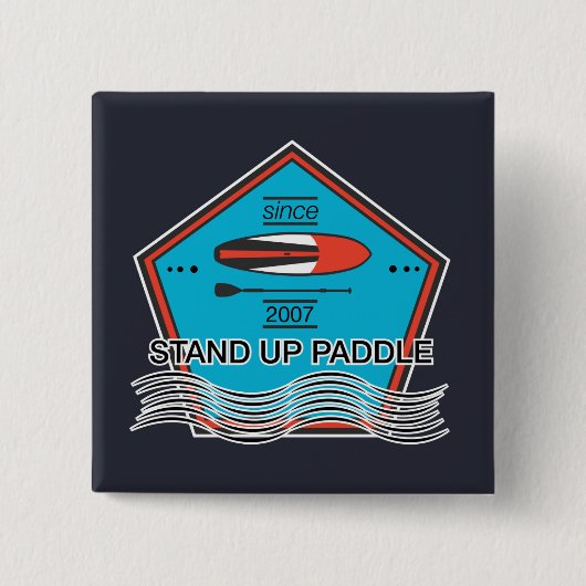 Poster voor opstand-peddel vierkante button 5,1 cm (Voorkant)
