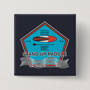 Poster voor opstand-peddel vierkante button 5,1 cm