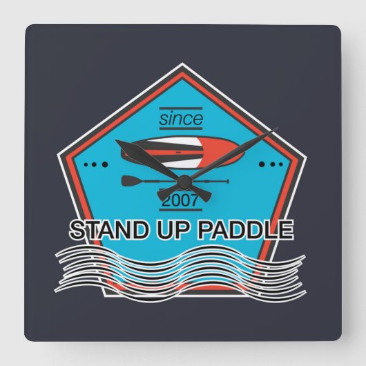 Poster voor opstand-peddel vierkante klok (Voorkant)