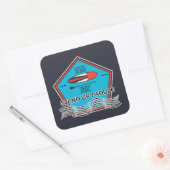 Poster voor opstand-peddel vierkante sticker (Envelop)