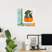 Poster voor Oranje fruit keukenkunst (Thuiskantoor)
