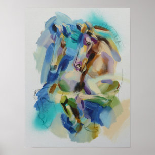 Poster voor paarden