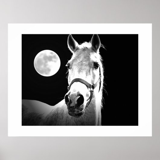 Poster voor paarden en Fullmoon (Voorkant)